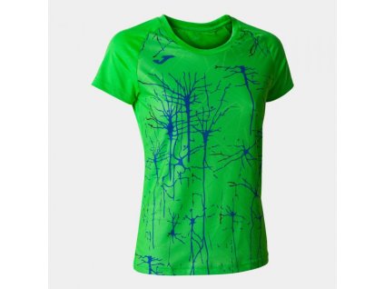 Dámské/Dívčí sportovní tričko JOMA ELITE IX SHORT SLEEVE T-SHIRT FLUOR GREEN (Velikost L, Barva FLUOR GREEN)