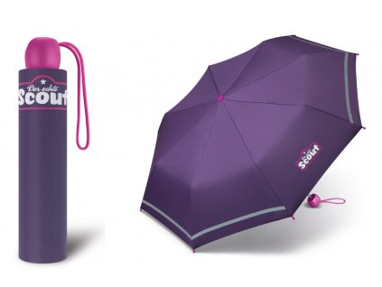 Dívčí skládací deštník Scout Basic Lilac Dark