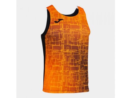 Pánské/Chlapecké tílko JOMA ELITE VIII TANK TOP BLACK ORANGE (Velikost 128-140, Barva BLACK-ORANGE)