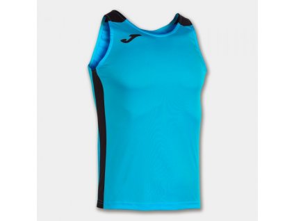 Pánské/Chlapecké sportovní tílko JOMA RECORD II TANK TOP FLUOR TURQUOISE-NAVY (Velikost 2XL, Barva FLUOR TURQUOISE)