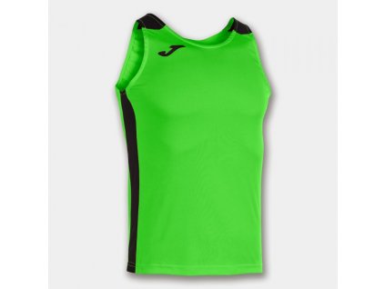 Pánské/Chlapecké sportovní tílko JOMA RECORD II TANK TOP FLUOR GREEN BLACK (Velikost 128-140, Barva VERDE FLÚOR-NEGRO)