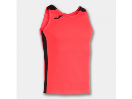 Pánské/Chlapecké sportovní tílko JOMA RECORD II TANK TOP FLUOR CORAL BLACK (Velikost XL, Barva CORAL FLÚOR-NEGRO)