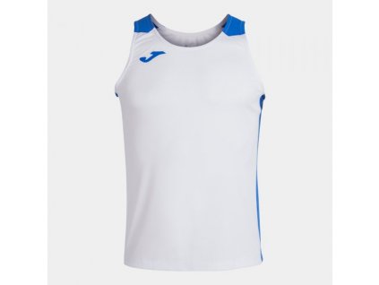 Pánské/Chlapecké sportovní tílko JOMA RECORD II TANK TOP WHITE ROYAL (Velikost 2XL, Barva WHITE-ROYAL)