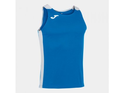 Pánské/Chlapecké sportovní tílko JOMA RECORD II TANK TOP ROYAL WHITE (Velikost 128-140, Barva ROYAL-WHITE)