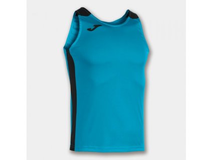 Pánské/Chlapecké sportovní tílko JOMA RECORD II TANK TOP TURQUOISE BLACK (Velikost 128-140, Barva TURQUOISE)