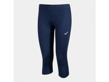 Dámské/Dívčí běžecké 3/4 legíny JOMA PIRATE TIGHT OLIMPIA NAVY WOMAN (Velikost 152, Barva NAVY)