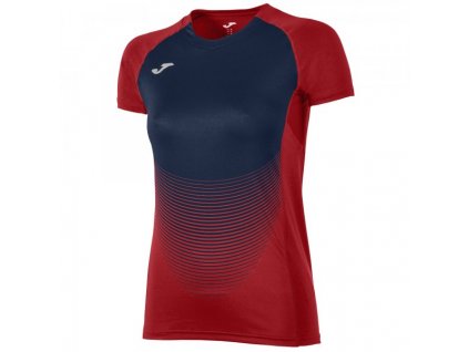 Dámské/Dívčí sportovní tričko JOMA S/S T-SHIRT ELITE VI RED-NAVY BLUE WOMEN