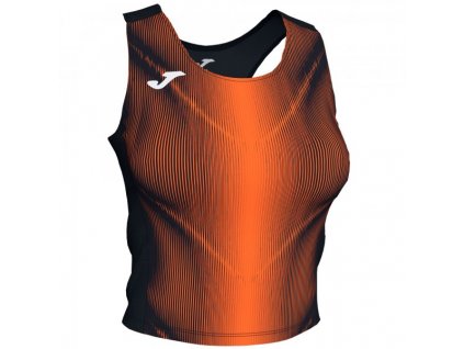 Dámský/Dívčí sportovní top JOMA OLIMPIA TOP BLACK-ORANGE