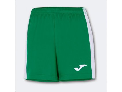 Dámské/Dívčí sportovní šortky JOMA MAXI SHORT GREEN WHITE (Velikost 128-140, Barva GREEN-WHITE)