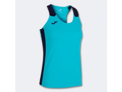 Dámské/Dívčí sportovní tílko JOMA RECORD II TANK TOP FLUOR TURQUOISE-NAVY