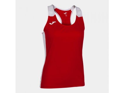Dámské/Dívčí sportovní tílko JOMA RECORD II TANK TOP RED WHITE (Velikost 2XL, Barva RED-WHITE)