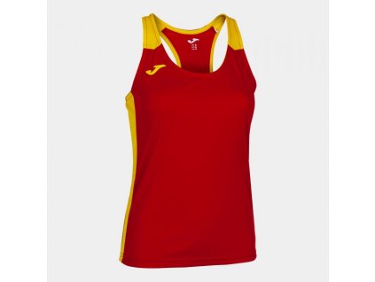 Dámské/Dívčí sportovní tílko JOMA RECORD II TANK TOP RED YELLOW (Velikost 2XL, Barva RED-YELLOW)