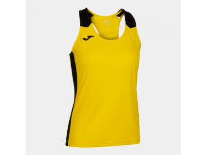 Dámské/Dívčí sportovní tílko JOMA RECORD II TANK TOP YELLOW BLACK (Velikost 2XL, Barva YELLOW-BLACK)