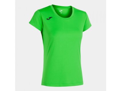 Dámské/Dívčí sportovní tričko JOMA RECORD II SHORT SLEEVE T-SHIRT FLUOR GREEN (Velikost 2XL, Barva FLUOR GREEN)