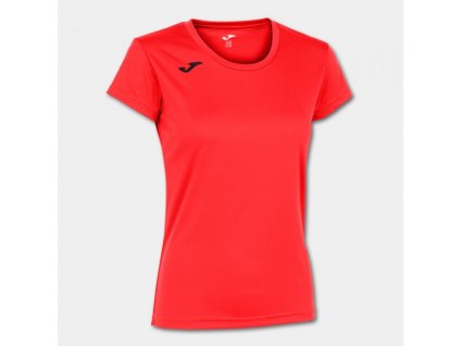 Dámské/Dívčí sportovní tričko JOMA RECORD II SHORT SLEEVE T-SHIRT FLUOR CORAL (Velikost 2XL, Barva CORAL FLUOR)