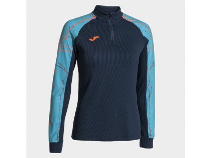 Dámská/Dívčí sportovní mikina JOMA ELITE IX SWEATSHIRT NAVY TURQUOISE (Velikost S, Barva NAVY-TURQUOISE)