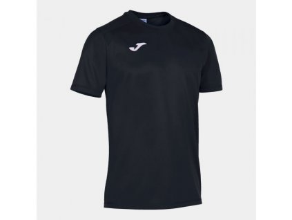 Pánské/Chlapecké sportovní tričko JOMA STRONG SHORT SLEEVE T-SHIRT BLACK (Velikost 2XL-3XL, Barva BLACK)