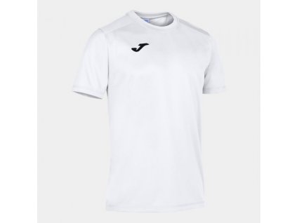 Pánské/Chlapecké sportovní tričko JOMA STRONG SHORT SLEEVE T-SHIRT WHITE (Velikost 2XL-3XL, Barva WHITE)