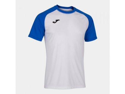 Pánské/Chlapecké sportovní tričko JOMA TEAMWORK SHORT SLEEVE T-SHIRT WHITE ROYAL (Velikost 2XL, Barva WHITE-ROYAL)