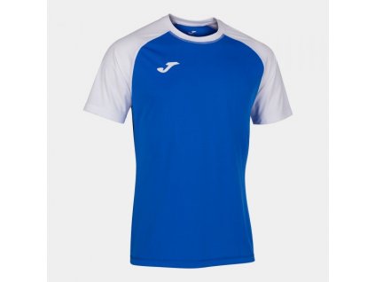Pánské/Chlapecké sportovní tričko JOMA TEAMWORK SHORT SLEEVE T-SHIRT ROYAL WHITE (Velikost 3XL, Barva ROYAL-WHITE)