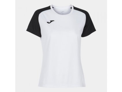 Dámské/Dívčí sportovní tričko JOMA ACADEMY IV SHORT SLEEVE T-SHIRT WHITE NAVY (Velikost 2XL, Barva WHITE-BLACK)