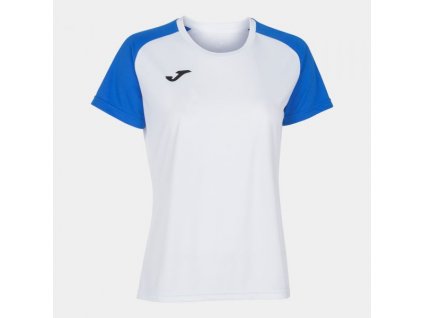 Dámské/Dívčí sportovní tričko JOMA ACADEMY IV SHORT SLEEVE T-SHIRT WHITE ROYAL (Velikost 2XL, Barva WHITE-ROYAL)