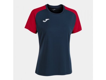 Dámské/Dívčí sportovní tričko JOMA ACADEMY IV SHORT SLEEVE T-SHIRT NAVY RED (Velikost L, Barva NAVY-RED)