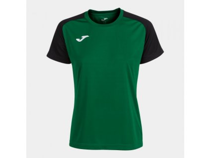 Dámské/Dívčí sportovní tričko JOMA ACADEMY IV SHORT SLEEVE T-SHIRT GREEN BLACK (Velikost 2XL, Barva GREEEN-BLACK)