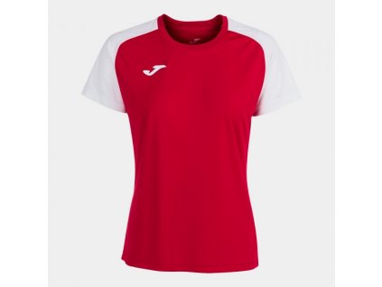 Dámské/Dívčí sportovní tričko JOMA ACADEMY IV SHORT SLEEVE T-SHIRT RED WHITE (Velikost 2XL, Barva RED-WHITE)