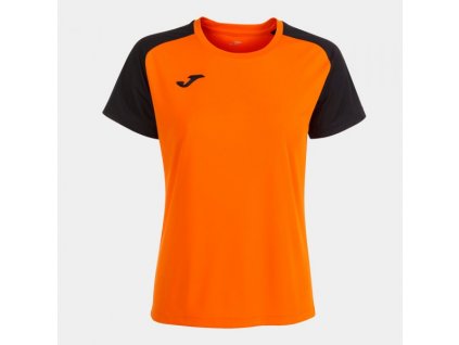 Dámské/Dívčí sportovní tričko JOMA ACADEMY IV SHORT SLEEVE T-SHIRT ORANGE BLACK (Velikost 2XL, Barva ORANGE-BLACK)