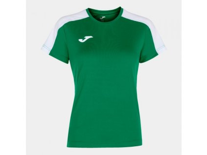 Dámské/Dívčí sportovní tričko JOMA ACADEMY T-SHIRT GREEN-WHITE S/S (Velikost 152, Barva GREEN-WHITE)