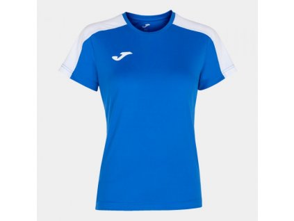 Dámské/Dívčí sportovní tričko JOMA ACADEMY T-SHIRT ROYAL-WHITE S/S (Velikost 152, Barva ROYAL-WHITE)