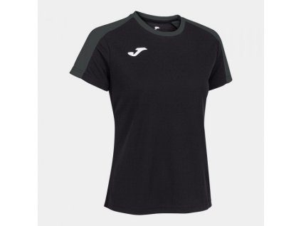 Dámské sportovní tričko JOMA ECO CHAMPIONSHIP SHORT SLEEVE T-SHIRT BLACK ANTHRACITE (Velikost M, Barva BLACK-ANTHRACITE)