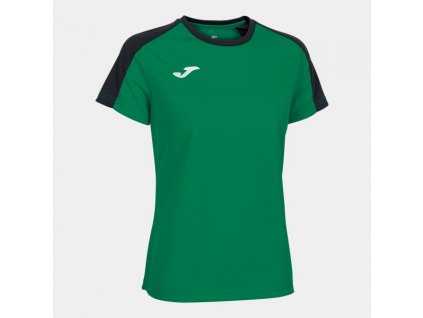 Dámské sportovní tričko JOMA ECO CHAMPIONSHIP SHORT SLEEVE T-SHIRT GREEN BLACK (Velikost L, Barva GREEEN-BLACK)