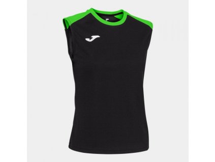 Dámské sportovní tílko JOMA ECO CHAMPIONSHIP TANK TOP BLACK FLUOR GREEN (Velikost L, Barva NEGRO-VERDE FLUOR)