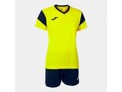 Dámská sportovní souprava JOMA PHOENIX SET FLUOR YELLOW NAVY (Velikost L, Barva AMARILLO FLUOR)