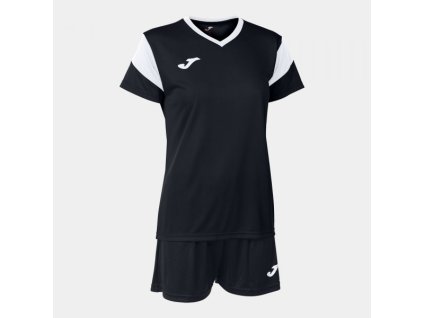 Dámská sportovní souprava JOMA PHOENIX SET BLACK WHITE (Velikost L, Barva BLACK-WHITE)