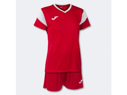 Dámská sportovní souprava JOMA PHOENIX SET RED WHITE (Velikost L, Barva RED-WHITE)