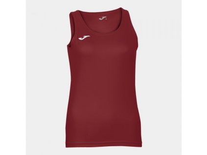 Dámské/Dívčí sportovní tílko JOMA DIANA SLEEVELESS WOMEN SHIRT BURGUNDY (Velikost 152, Barva BURGUNDY)