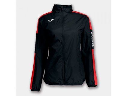 Dámská/Dívčí sportovní bunda JOMA RAINJACKET CHAMPIONSHIP IV BLACK-RED WOMAN (Velikost 152, Barva BLACK-RED)