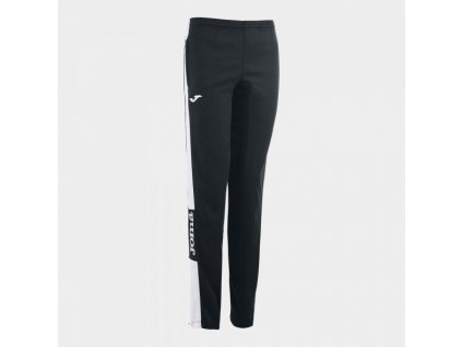 Dámské/Dívčí sportovní tepláky JOMA LONG PANT CHAMPIONSHIP IV BLACK-WHITE WOMAN (Velikost 152, Barva BLACK-WHITE)