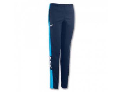 Dámské/Dívčí sportovní tepláky JOMA LONG PANT CHAMPIONSHIP IV DARK NAVY-FLU TURQ WOMAN (Velikost XS, Barva NAVY-TURQUOISE)
