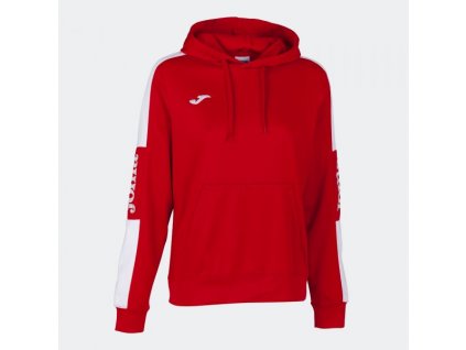 Dámská/Dívčí sportovní mikina JOMA CHAMPIONSHIP IV HOODIE RED WHITE (Velikost 2XL, Barva RED-WHITE)