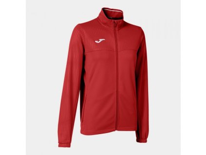 Dámská/Dívčí sportovní mikina JOMA MONTREAL FULL ZIP SWEATSHIRT RED (Velikost L, Barva RED)