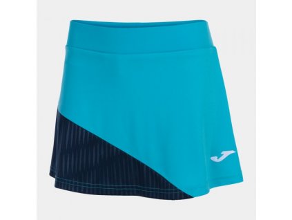Dámská/Dívčí sportovní sukně JOMA MONTREAL SKIRT FLUOR TURQUOISE-NAVY (Velikost L, Barva FLUOR TURQUOISE)
