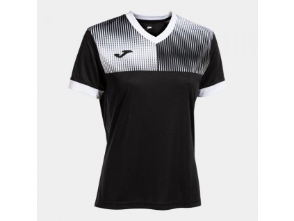 Dámské/Dívčí sportovní tričko JOMA ECO SUPERNOVA SHORT SLEEVE T-SHIRT BLACK WHITE