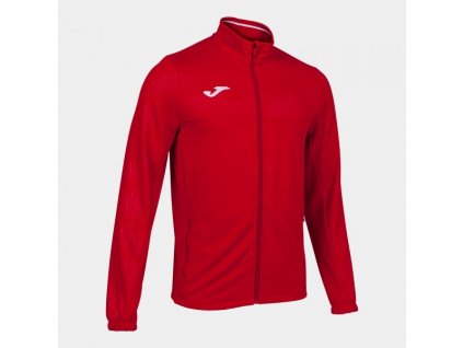 Pánská/Chlapecká tenisová mikina JOMA MONTREAL FULL ZIP SWEATSHIRT RED (Velikost 2XL, Barva RED)