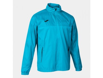 Pánská/Chlapecká sportovní bunda JOMA MONTREAL RAINCOAT FLUOR TURQUOISE (Velikost L, Barva FLUOR TURQUOISE)