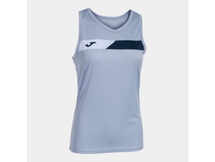 Dámské tenisové tílko JOMA COURT SLEEVELESS SHIRT SKY BLUE NAVY WHITE (Velikost L, Barva LIGHT BLUE)