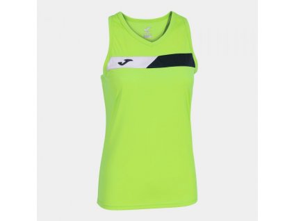 Dámské tenisové tílko JOMA COURT SLEEVELESS SHIRT LIME BLACK WHITE (Velikost L, Barva LIME)